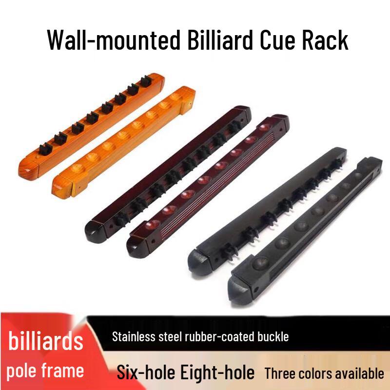 Jundingying 8-Hole Solid Wood Billiard Cue Rack