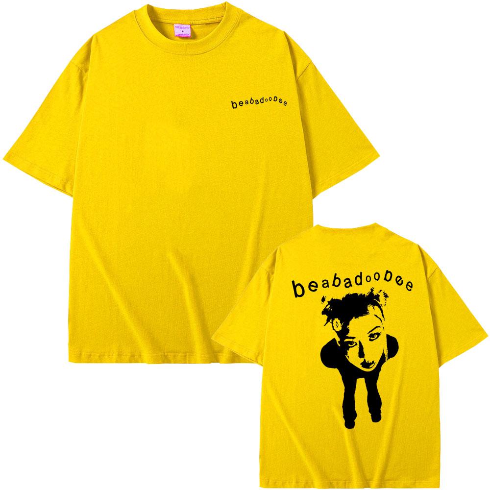 Singer Beabadoobee Double Sided Print Tshirt Men Women Fashion Casual Oversized T-shirts Streetwear Male Cotton T Shirt Fan Gift