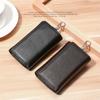 Schlüsselhalter Geldbörse Echtes Leder Unisex Solide Schlüsselbörse Organizer Tasche Auto Hausmeister Geldbörse Kartenhalter Schlüsselanhänger Leder