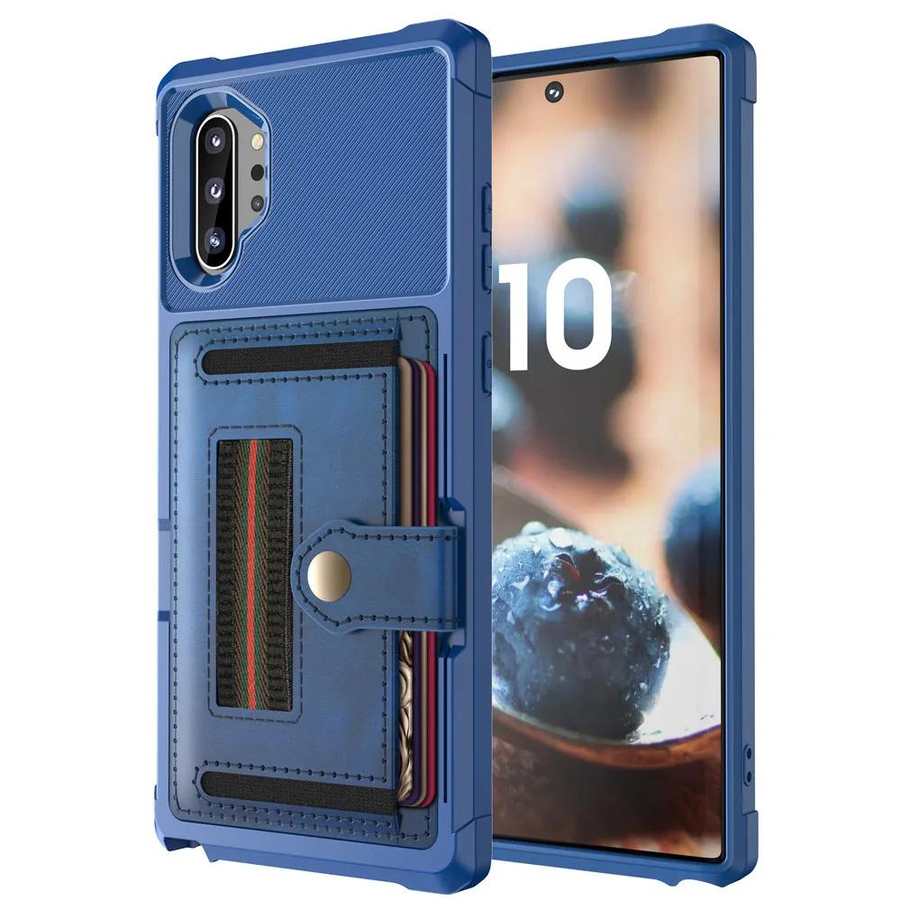 for Samsung Galaxy Note 20 S21 Ultra 10 9 S20 S21 S10 S9 Plus S10e S10+ Case Leather Multi Card Holder Wallet Retro Luxury Cover