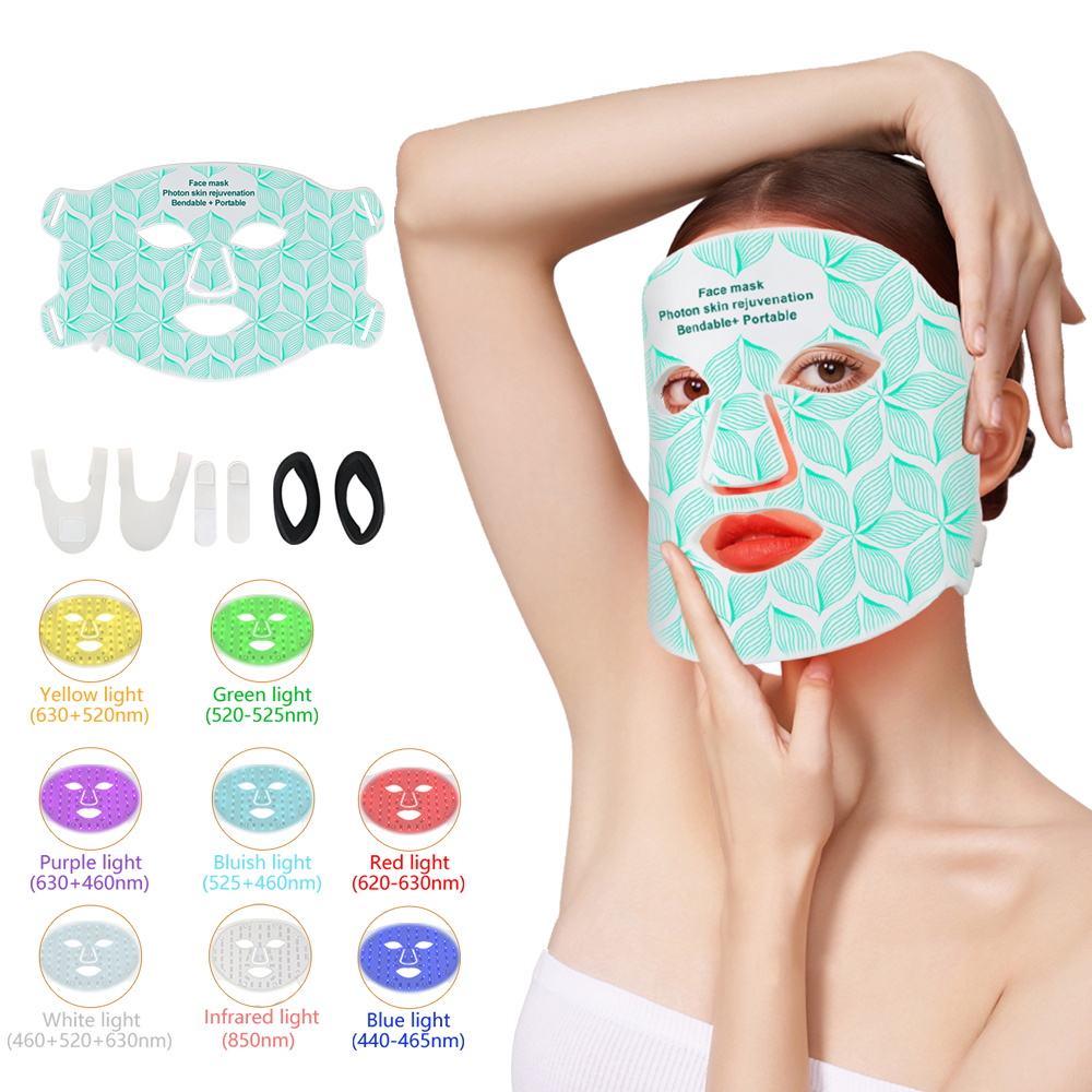 LED Schönheits-Gesichtsmaske mit Phototherapie & Halslicht zur Hautverjüngung