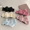 Women Hair Clip Anti-slip Teeth Three-Dimensional Bow Design Strong Grip Hair Claw Satin Texture Ponytail Holder Versatile Hair Accessory