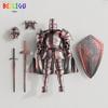 Medieval Knight Multi-Joint Movable DIY Action Figures Weapon Warrior Robot Sword Shield Assembly Toy Children's Holiday Gift