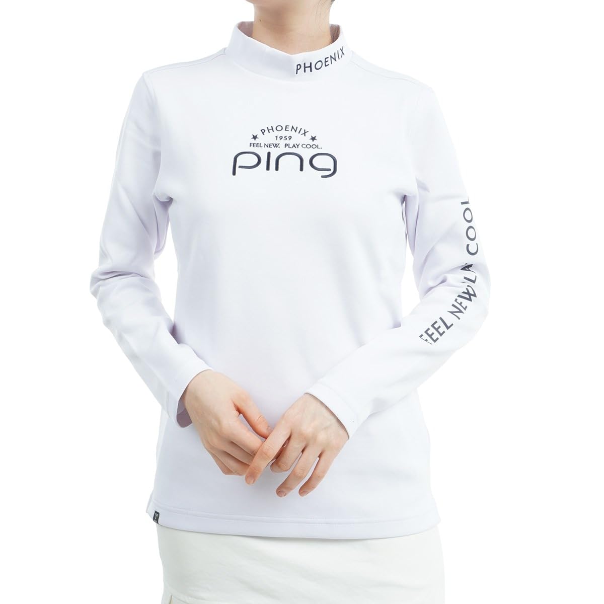 

Ping Apparel Long Sleeve High Neck Shirt Golf Size S Women s (Knit Smooth) / / 622-4266908 030_White,
