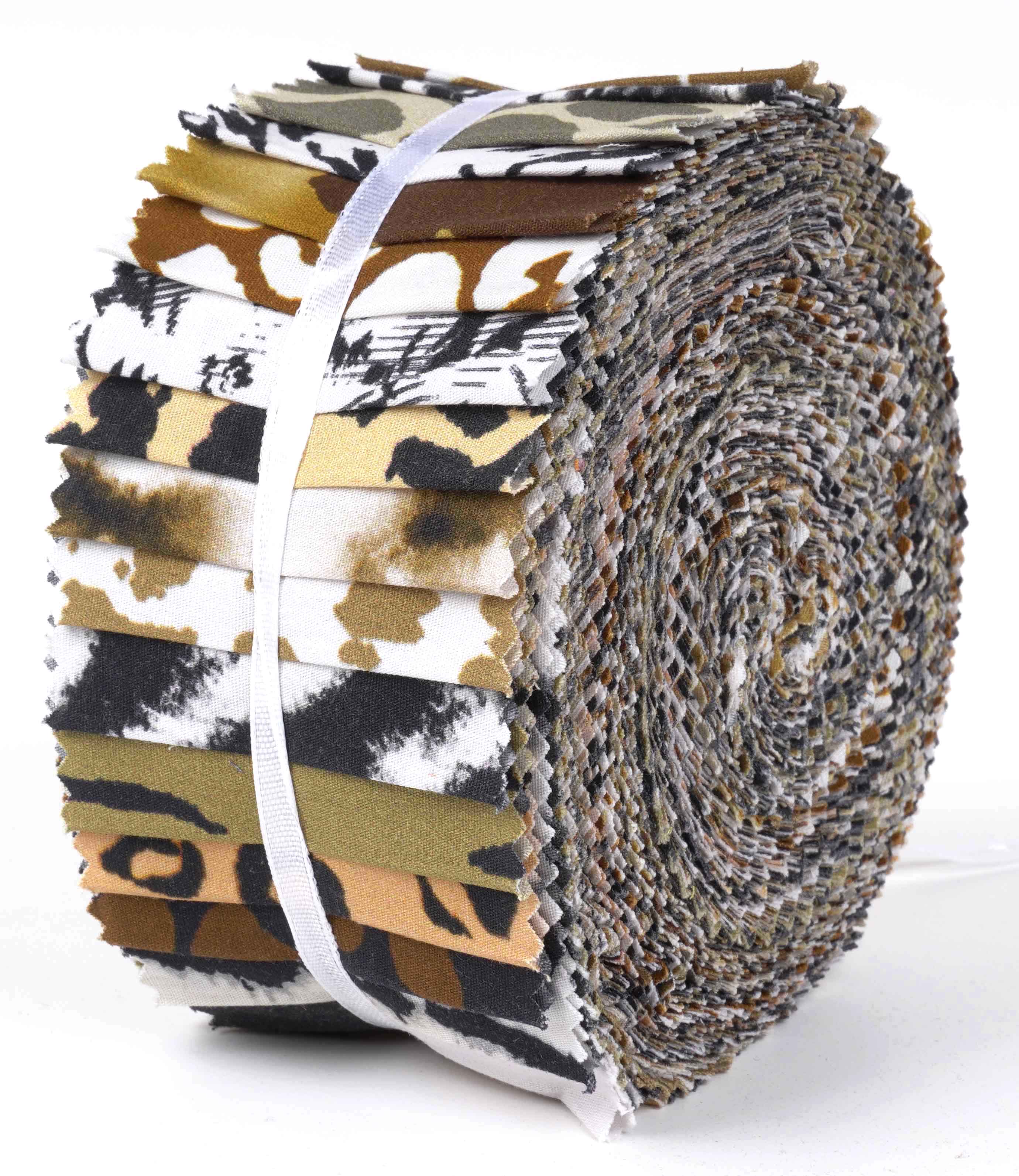 

Soimoi 40 шт., предварительно вырезанные хлопковые ткани с принтом животных для квилтинга, полоски для рукоделия, 2,5x42 дюйма, рулон желе-