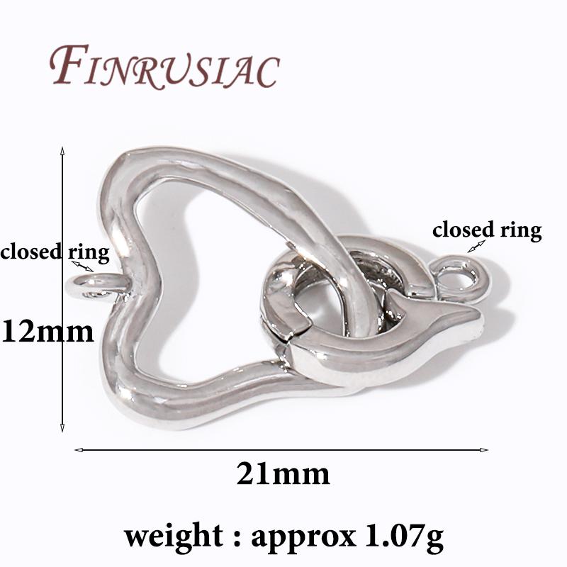 18K Real Gold Plated Heart Shape Connector Clasps,Pearl Clasp For Jewelry Making Findings DIY Accessories,Fastener Clasps
