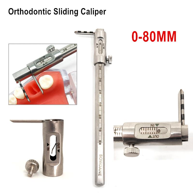 Dental Orthodontic Sliding Caliper Dental Implant Measuring Gauge Caliper Ruler  Stainless Steel