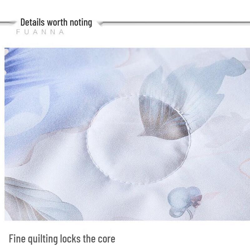 FUANNA Emerald Bay Tussah Silk Summer Quilt