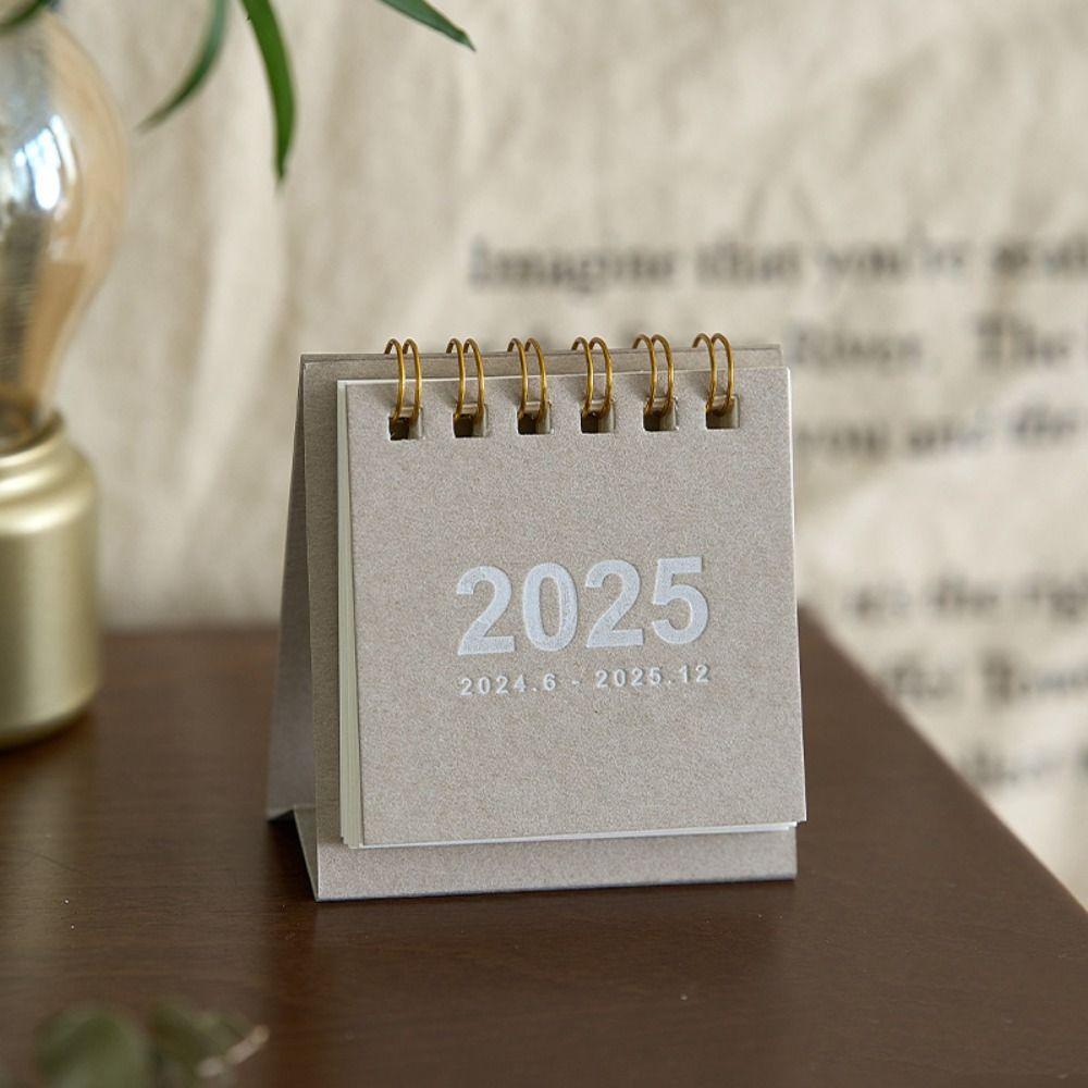 Home Decoration Mini Calendar Thick Paper Desktop Decorations 2025 Daily Planner