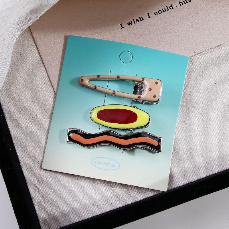 Dopamine Girl Colorful Makeup Duckbill Clips Set - Hairpins & Hair Accessories for Side Bangs