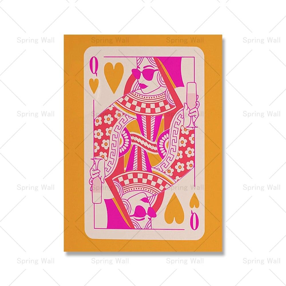 Trendy Retro Aesthetic Posters And Prints Orange Pink Preppy Y2k Quote Wall Art Canvas Painting Wall Picture For Dorm Room Decor No Frame