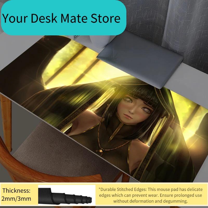 Naruto Hyuuga Hinata Large Mouse Pad Pc Speed for E-sports Players Laptop Computer Keyboard  Desk Mat Xxl Mousepad