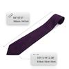 SHLAX&WING Plain Purple Long Silk Tie for Men, Business Size XL