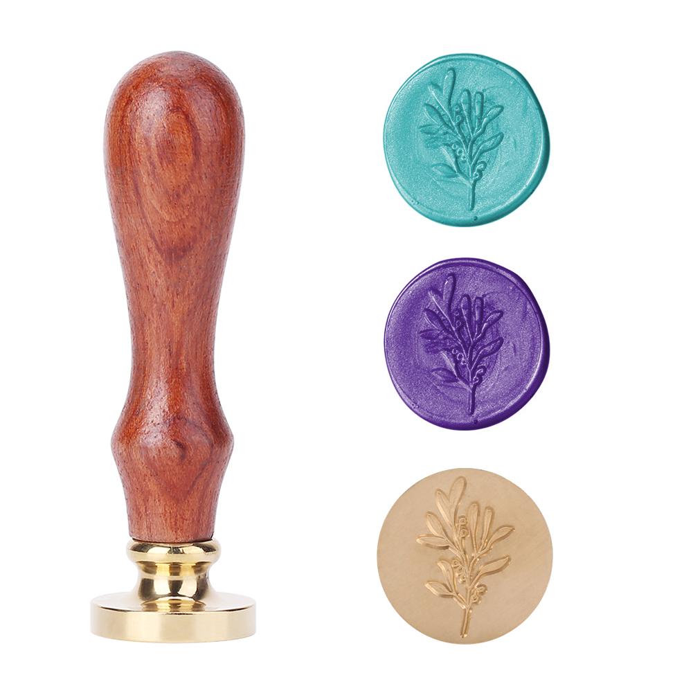 Plant Seal Flower Seal Wax Seal Stamp Retro Antique Sealing Wax Scrapbooking Stamps Wedding Decorative Invitation Cards