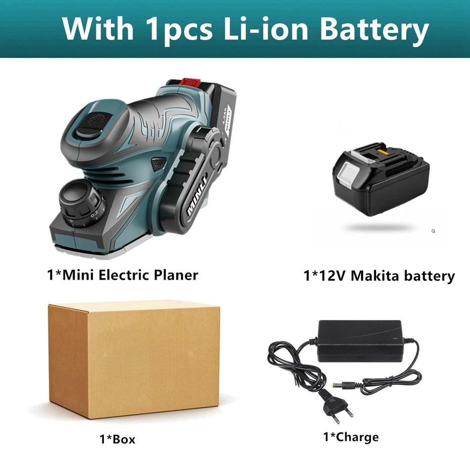 1200W Woodworking Tool Cordless Portable Electric Planer Brushless Electric Router Trimmer Wood Cutting Machine