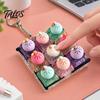 Creative Gifts for Stress Relief Dumpling Keycap Fidget Toy, Soft Squeeze Pendant with Keychain, Light Up Keychains Cute Bun Bag Charm Anxiety