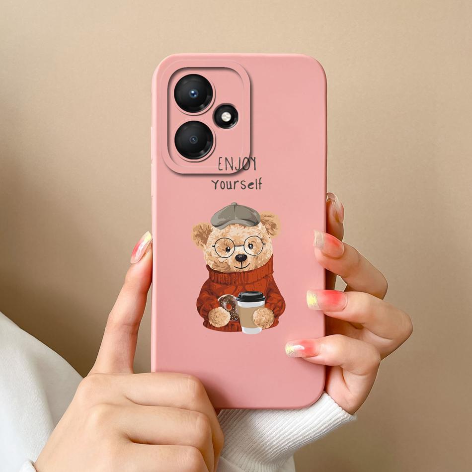 For Infinix Hot 30 Play 30i Phone Case Cartoon Liquid Silicone Full Protection Anti Drop Cover For Infinix Hot30 30Play Bumper