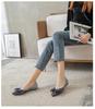 Spring 2025 Women's Rhinestone Bow Pointed Toe Loafers, Sizes 41-43