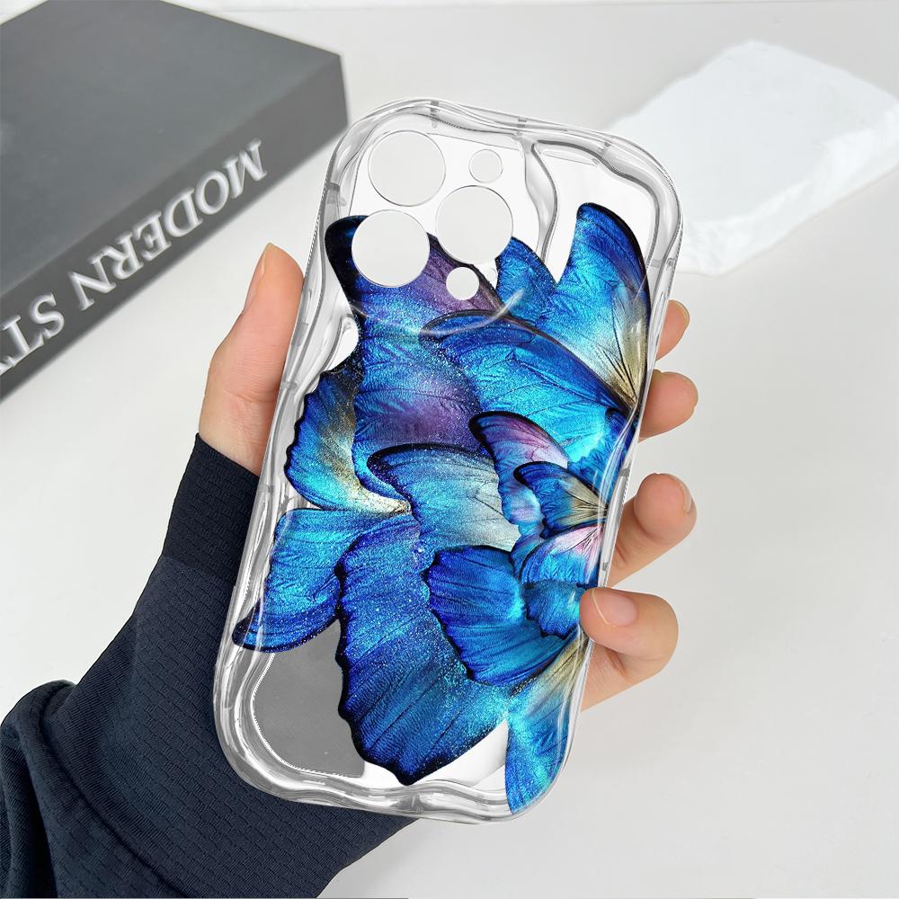 Roztomilý kreslený vzor s krémovou texturou Pouzdro s vlnitým okrajem, měkký silikonový kryt, pouzdro na telefon OPPO Reno Realme