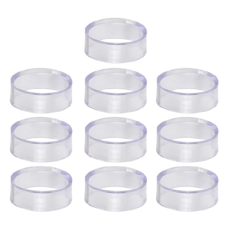 10Pcs Clear Small Round Baseball Rings Stands Plastic Round Display Stand Sphere Storage Holder for Golfball, Baseball