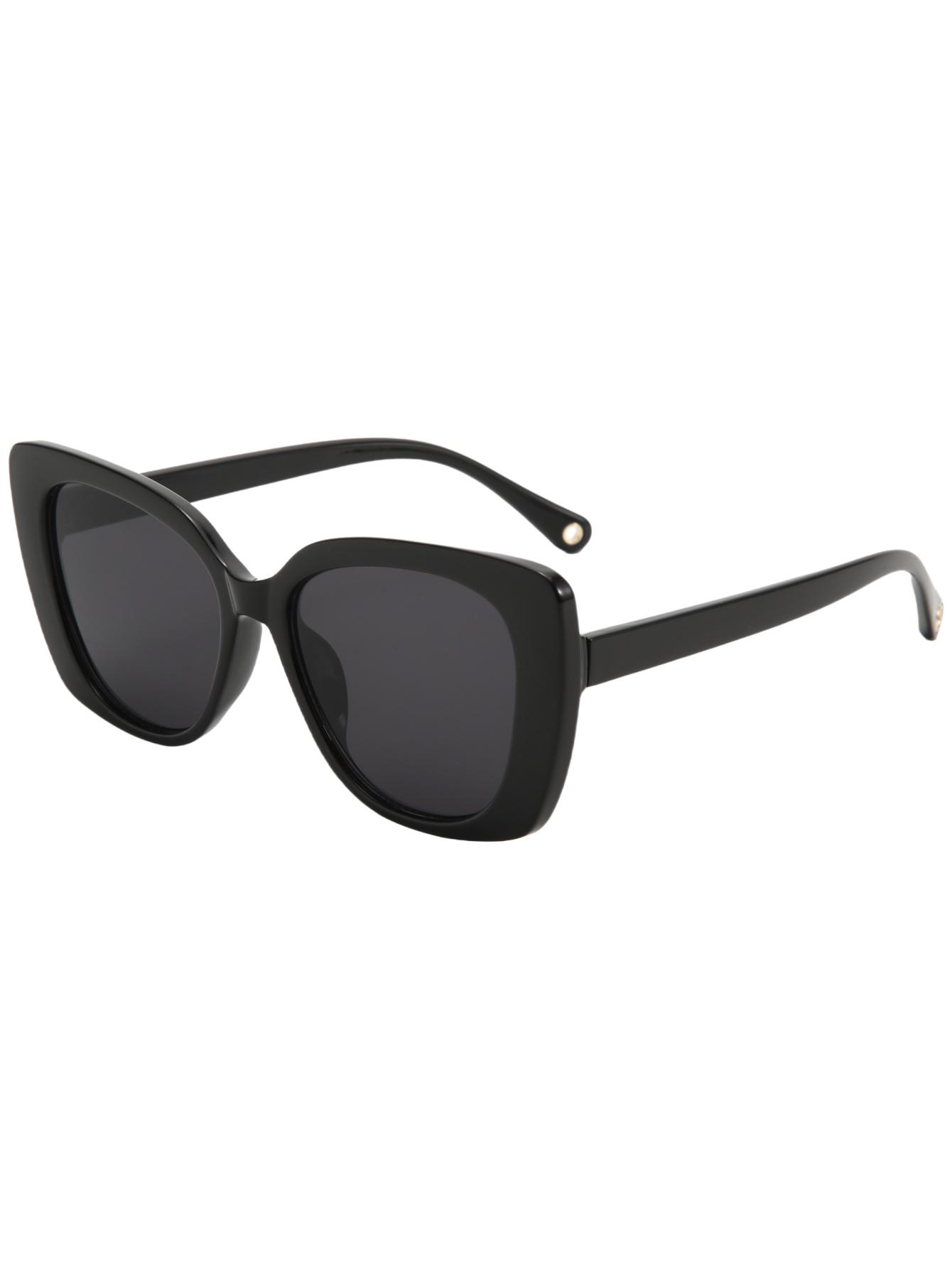 

Fashion fragrance big box fashion glasses outdoor driving glasses plain sunglasses. чорний