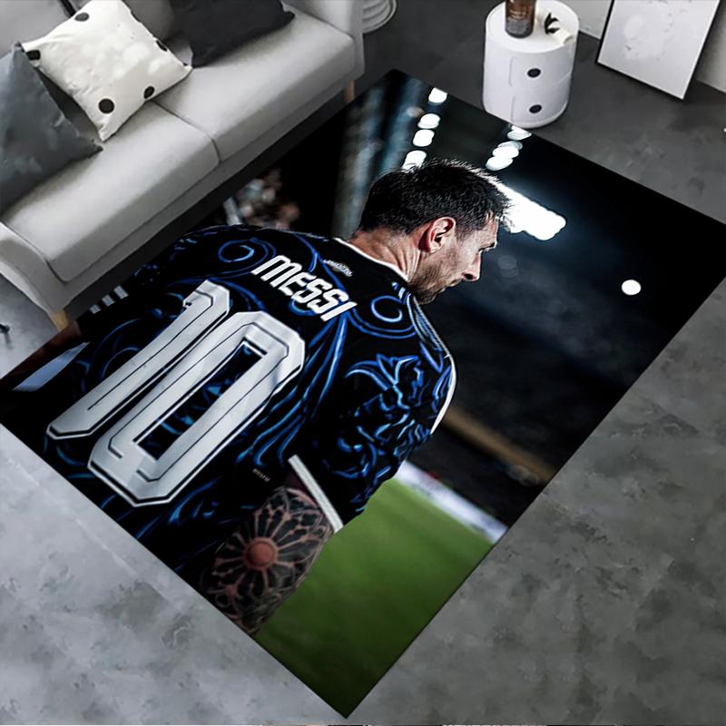 2025 Neuer Messi Teppich für Wohnzimmer Schlafzimmer Zuhause Sofadekoration, Kinderspiel Rutschfeste Bodenmatte