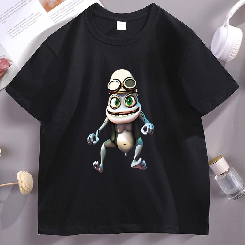 Draw Crazy Frog Graphic T Shirts Funny Unisex Unisex Cotton Tshirt Casual Short Sleeve Loose Round Neck Tees Breathable Clothes