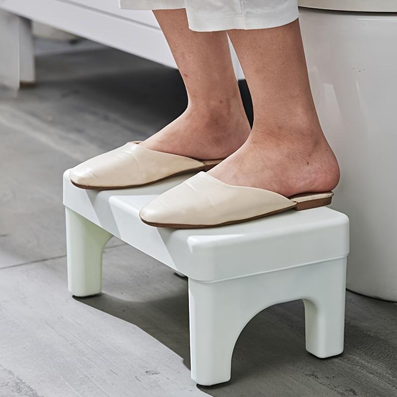 Foldable Plastic Step Stool Portable and Durable Toilet Footstool, Durable Plastic