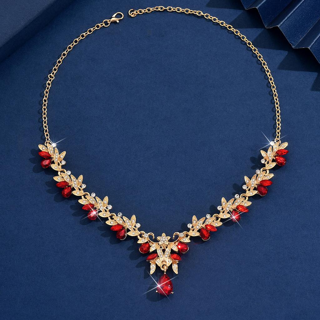 1PC Women's Fashion Geometric Water Drop Pendant Necklace Zircon Suitable for Date, Party, Festival Gift-2168