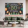 Party Backdrop Birthday Confetti 50th 50 Photo Booth Background Wall Decor