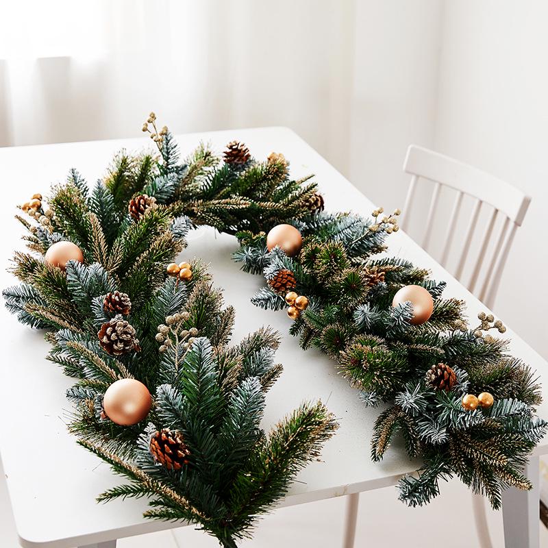 Christmas Wreath Vine Door & Wall Hanging Ornaments for Festive Atmosphere