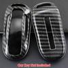 1PC Carbon Fiber ABS Car Key Fob Shell Cover for Tesla Model X 2016 2017 2018      Accessories