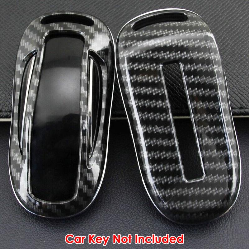 1PC Carbon Fiber ABS Car Key Fob Shell Cover for Tesla Model X 2016 2017 2018 Accessories