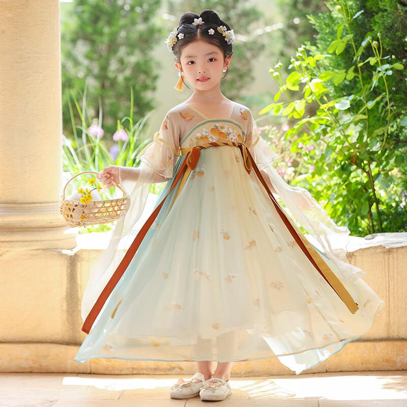 Anneyol Girls' Summer Hanfu Princess Dress