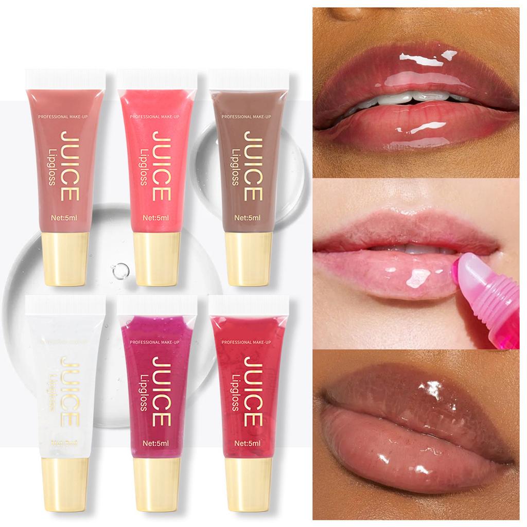 Plumping Lip Oil with Fruit Flavor, Mirror Shine Gloss - Long-Lasting Hydration Makeup for Women