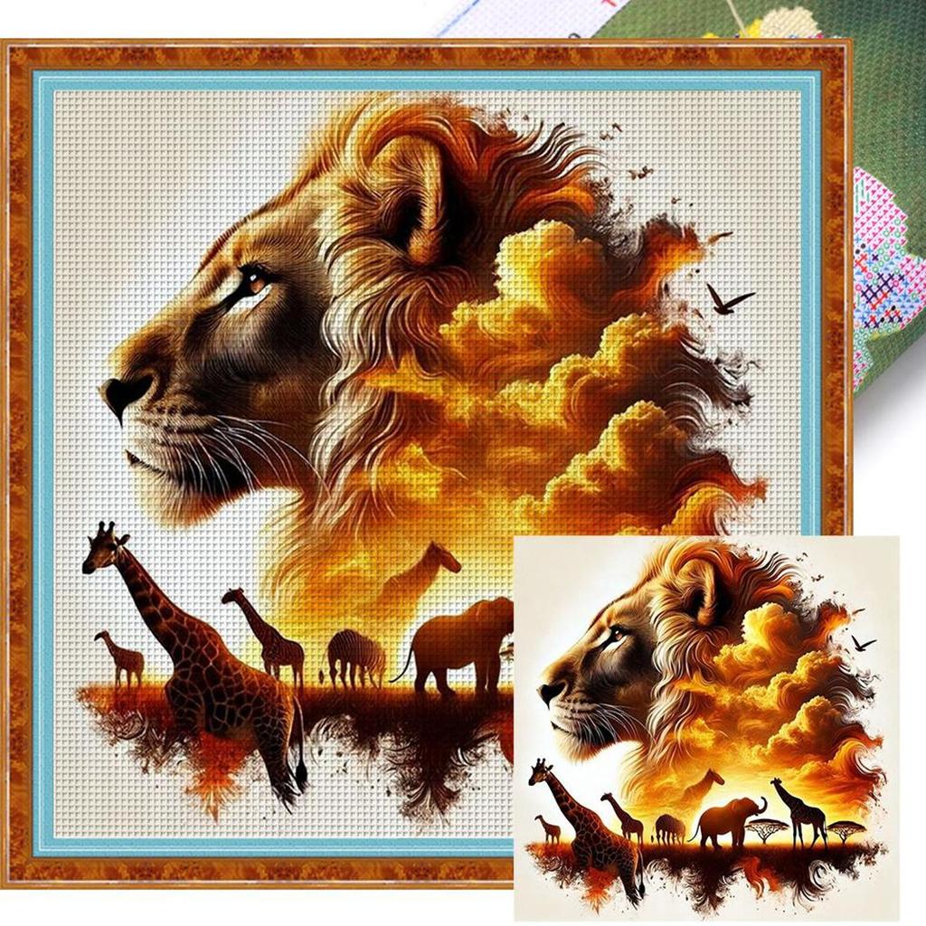 Full Embroidery cotton Thread 11CT Printed Animal Cross Stitch Kit Art