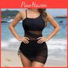 Tulle Patchwork 2025 Mesh Europeanamerican Bikini Dress Womens Sexy Onepiece Beach Swimsuit