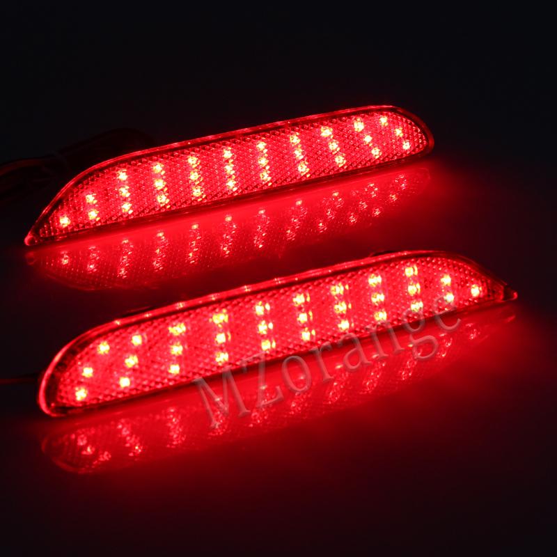2PCS LED Rear Bumper Reflector Light For Nissan Leaf Pathfinder Rogue X-Trail X Trail JX35 QX56 Qashqai 2014- Tail Brake Lamp