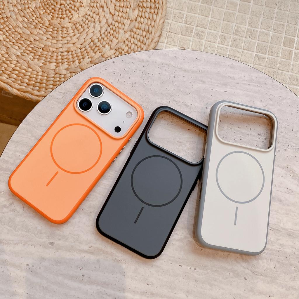 With AI Camera Capature Shutter Button Two-Tone Phone Case For iPhone 17 Pro Max 16 Liquid Silicone Cover Magnetic For Magsafe