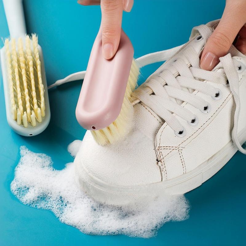 Non-Slip Long Handle Soft Bristle Cleaning Brush 1Pcs Gentle Scrubber for Laundry Shoe Washing Bathtub Tile Cleaning