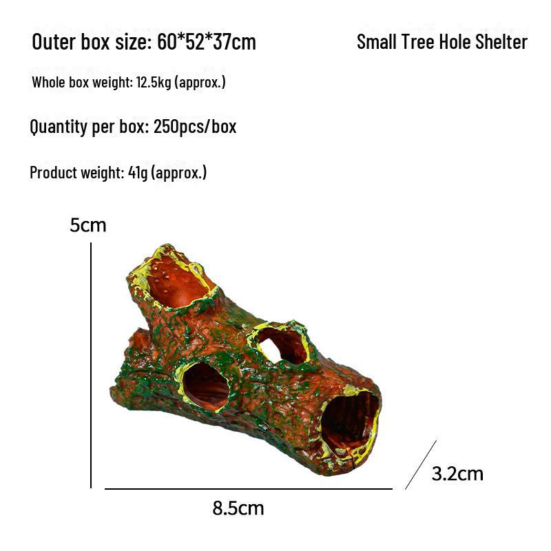 Stylish Tree Stump Aquarium & Reptile Hideaway: PVC Ornament for Fish Tanks & Pet Enclosures