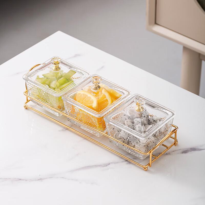 Glass Snack Serving Platter 1 Set