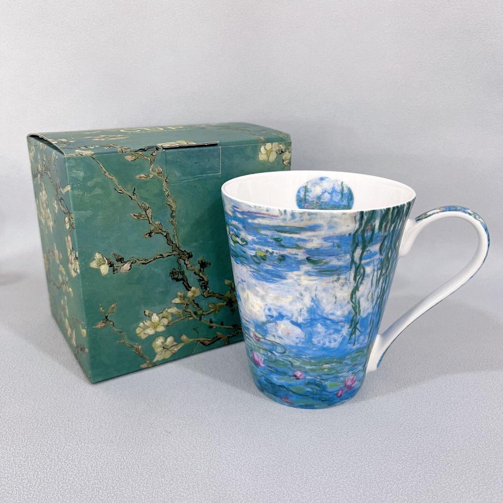Mug Bone Porcelain Light Luxury High End Sense   Personalized Oil Painting Style Mug Sea Anemone Dandelion Water Cup Home Use