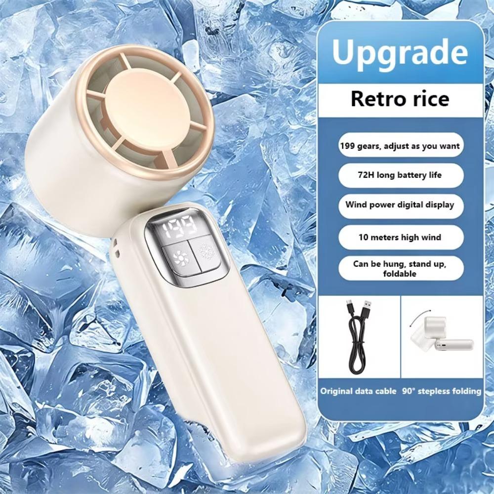 Cooling Ice Cooler Turbo Jet Fan USB Rechargeable Cooling Fan Ice Cooler Fan  Outdoor Travel Office