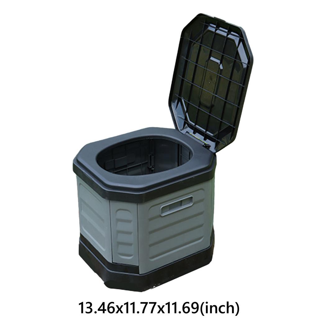 Faltbare Campingtoilette Wiederverwendbare faltbare Toiletten mit Deckel Notfalltoiletten für Camping Reisen Outdoor Auto Wohnmobil & Notfallgebrauch