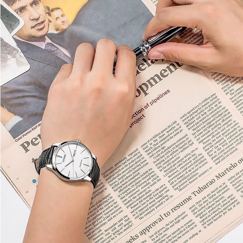 Citizen Classic Mechanical Automatic Mechanical Movement Watch Men's Watches White Dial NH8350-08BB