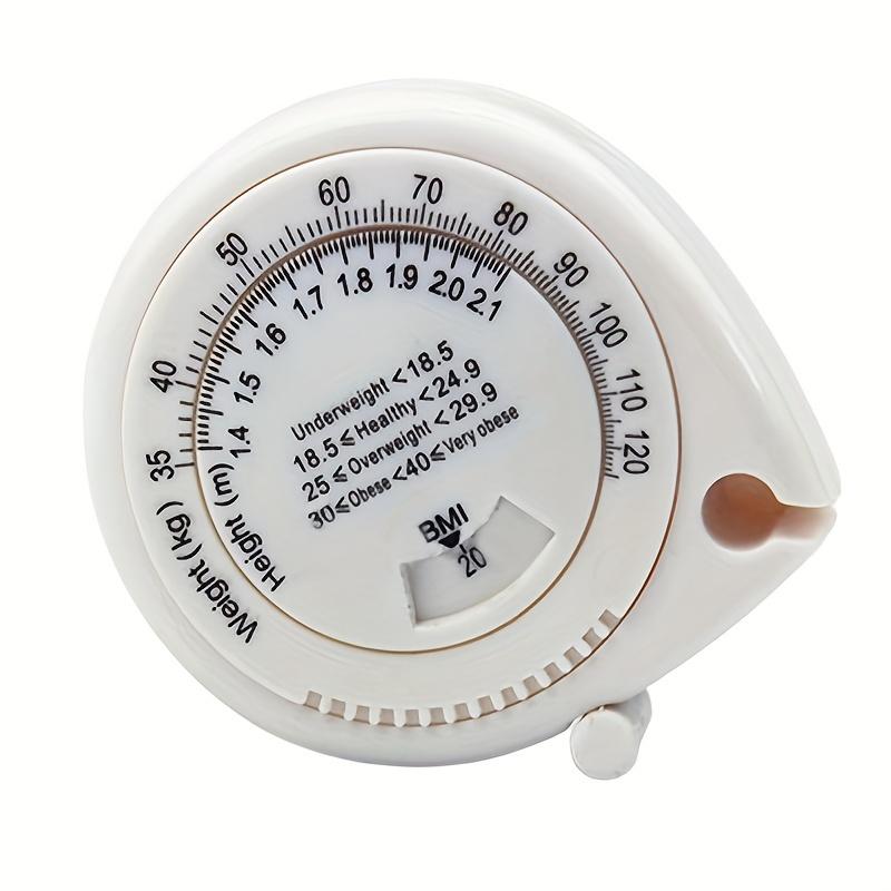 1 x 59.06"/59" BMI Body Measuring Tape, Plastic Retractable Ruler with Metric Scale and Teardrop-Shaped Case – Ideal for Fashion