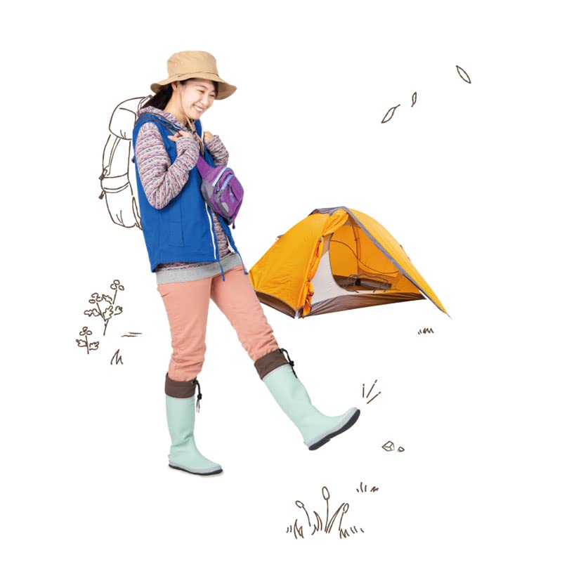 MoonStar MS RLS01 Women's Rubber Work Boots, Mint, Size 22 Cm, 2E