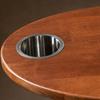 Oval Pedestal Table with Cup Holders Waterproof for Boats, RVs