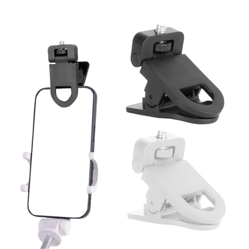 Screen Mount Clamp Clip Featuring 1/4 Screw Universal Connector for Monitors Camera Fill Light Holder & Webcam Stand